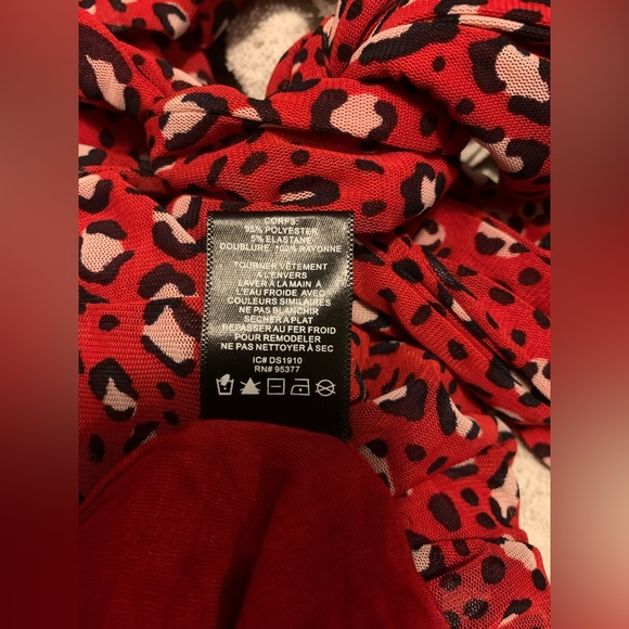 ✨⚡️💥Sanctuary Emma Cheetah Print Wrap Dress Red Xs - Picture 9 of 14